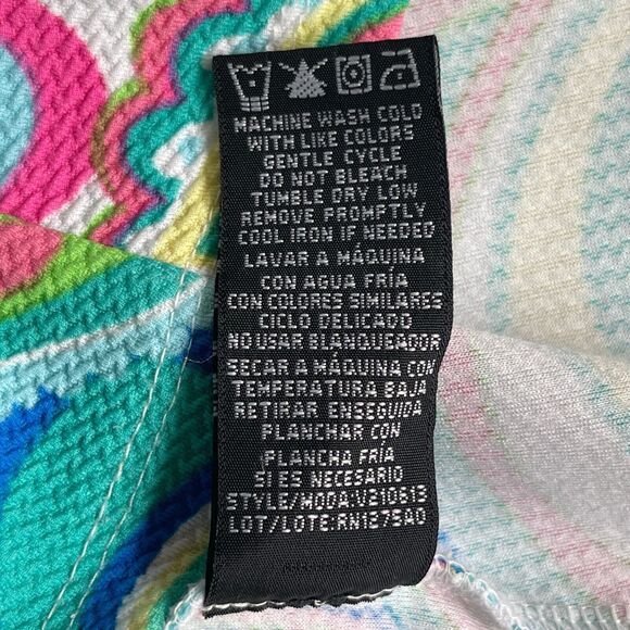 Ronni‎ Nicole T-Shirt Dress Women Size 8 Multicolor Paisley Stretch Textured - Picture 7 of 13